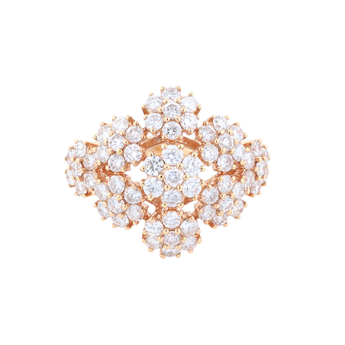 Bague Rose Diamants