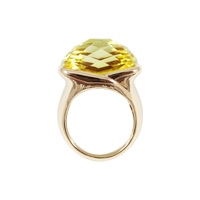 Bague Quartz Jaune