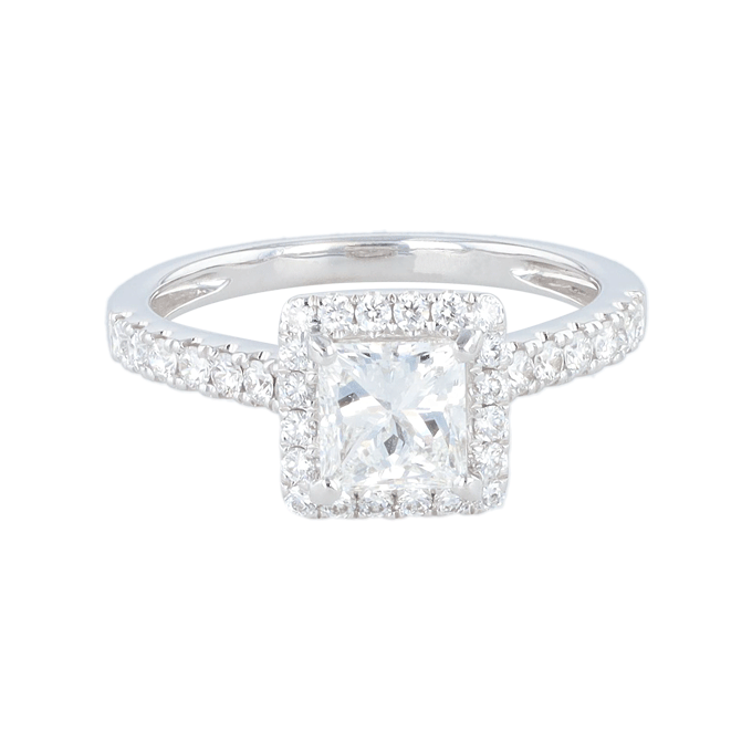 Solitaire Diamant Princesse 0.95 Ct.