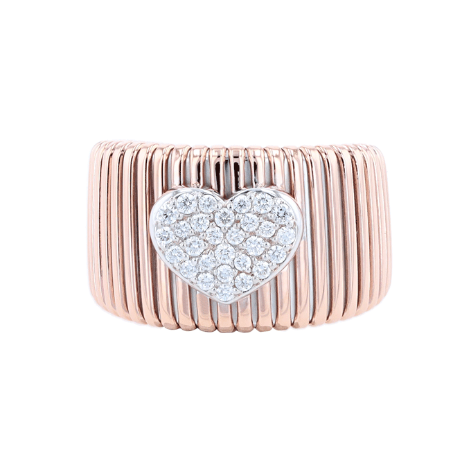 Bague Cœur Diamants