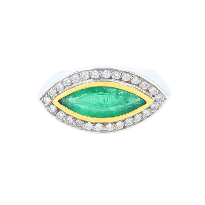 Bague Emeraude et Diamants