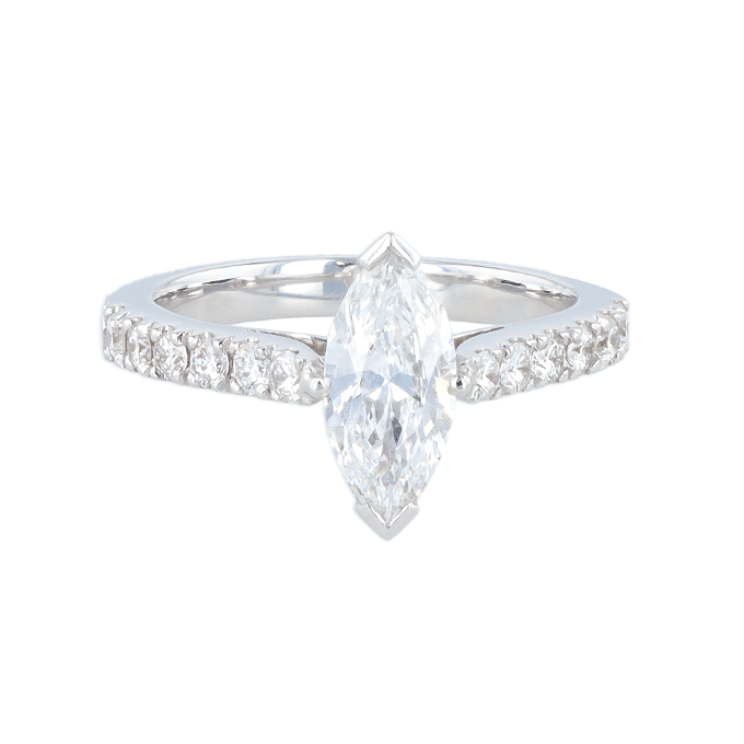 Solitaire Diamant Navette 1.11 Cts.