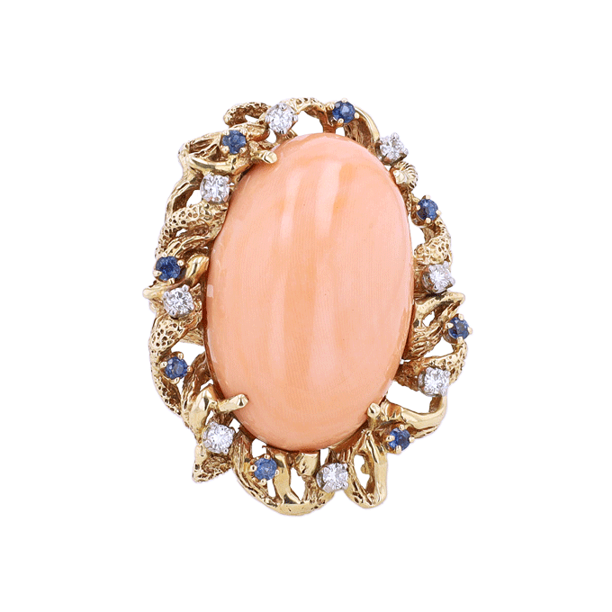 Bague Or Jaune Corail